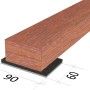 GS Terrassen Gummipad (48 Stk.) unter Holzbalken, 8x60x90 mm, mit Alukaschierung für Terrassendielen.