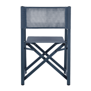 Bizzotto Regiestuhl Taylor, 56x48 cm, Navy, Gartenstuhl mit Textilbezug und klappbarem Alugestell.