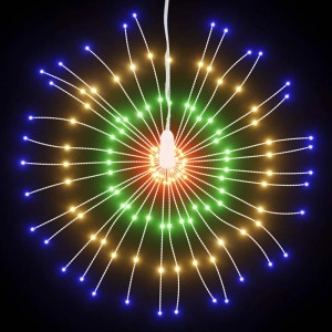 Mehrfarbige vidaXL Feuerwerk Lichterkette mit 140 LEDs für Außen, 17 cm.