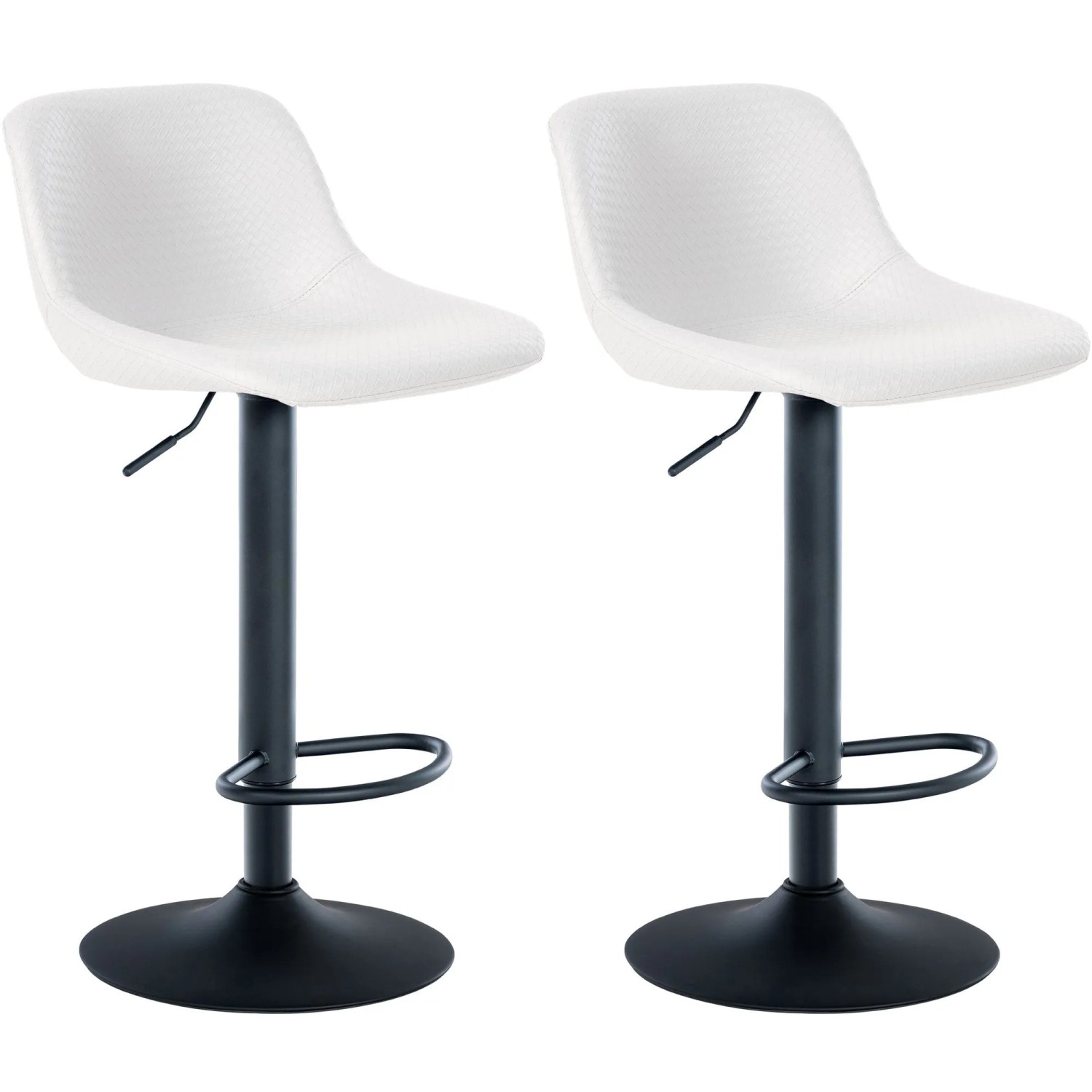 CLP 2er Set Barhocker Loft weiß/Kunstleder