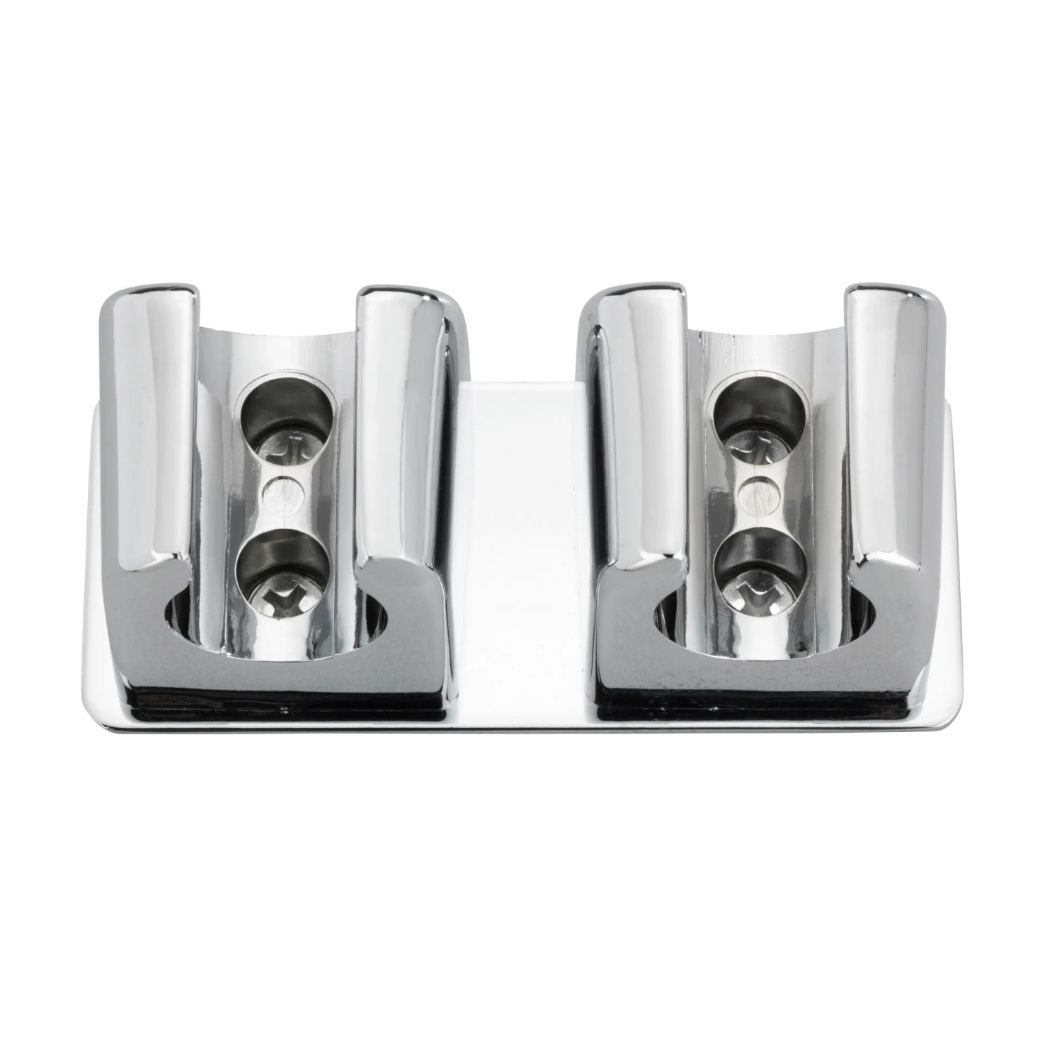 Wenko Duo Haken für Waschbeckenbrause, Edelstahl, glänzend silberfarben.