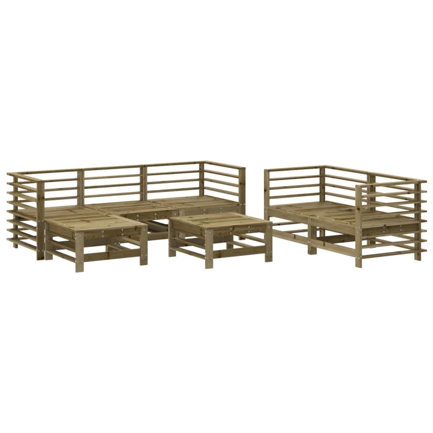 vidaXL 7-Tlg Garten-Lounge-Set Kiefernholz Imprägniert 3186199 günstig online kaufen