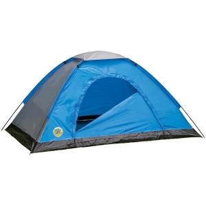 Blaues Igluzelt für 2 Personen aus Polyester, ideal für Camping & Outdoor.