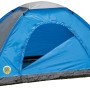 Blaues Igluzelt für 2 Personen aus Polyester, ideal für Camping & Outdoor.