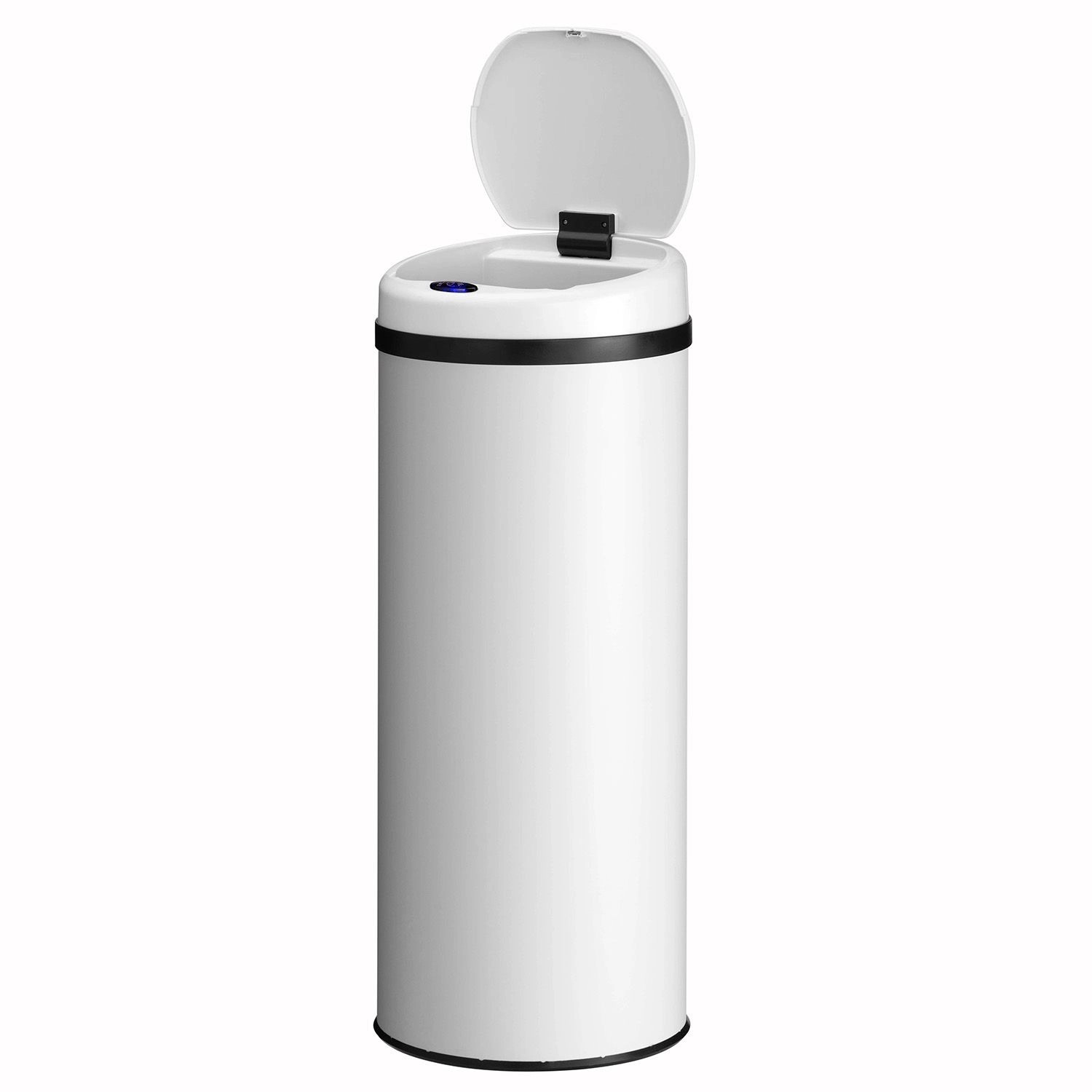 Juskys Mülleimer Rund mit Sensor 50 L Weiß günstig online kaufen