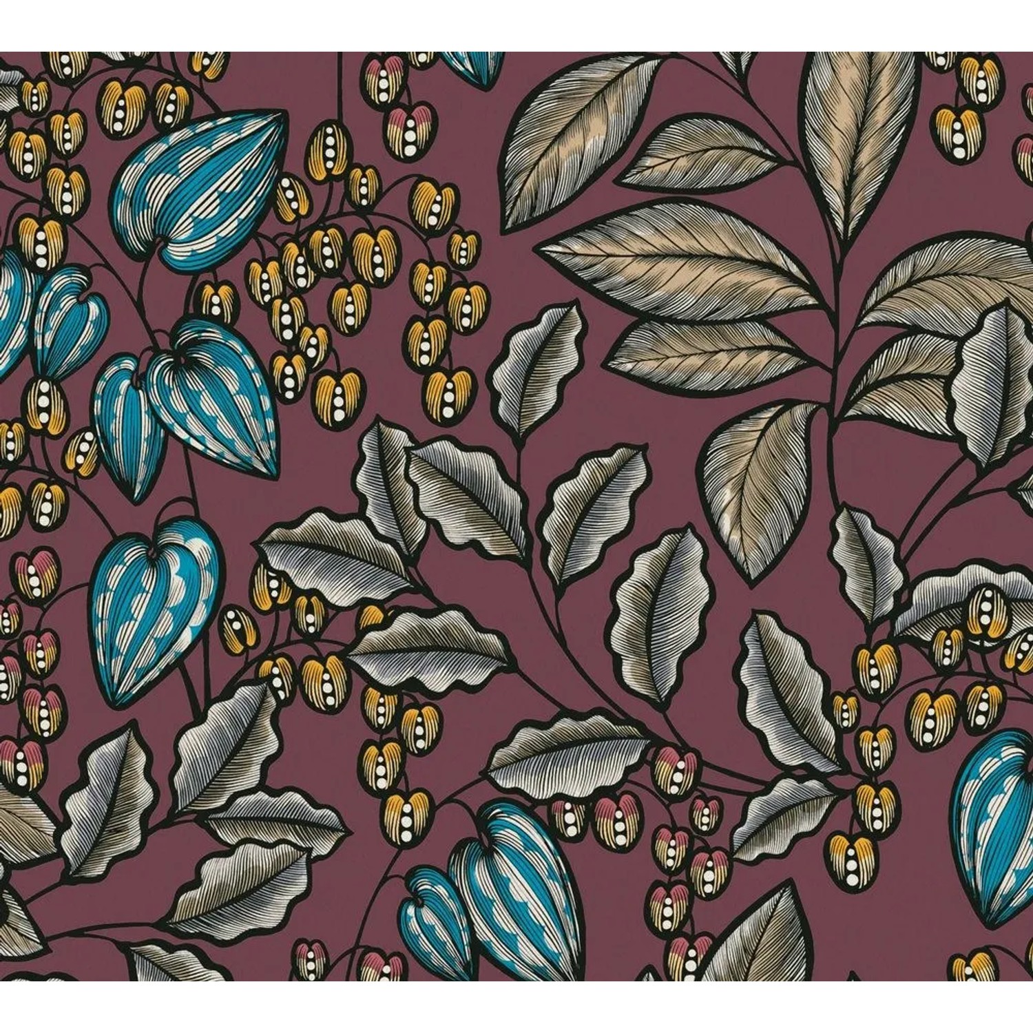 Tadessi Tapete Floral M1-No.1449 Vliestapete in Rot