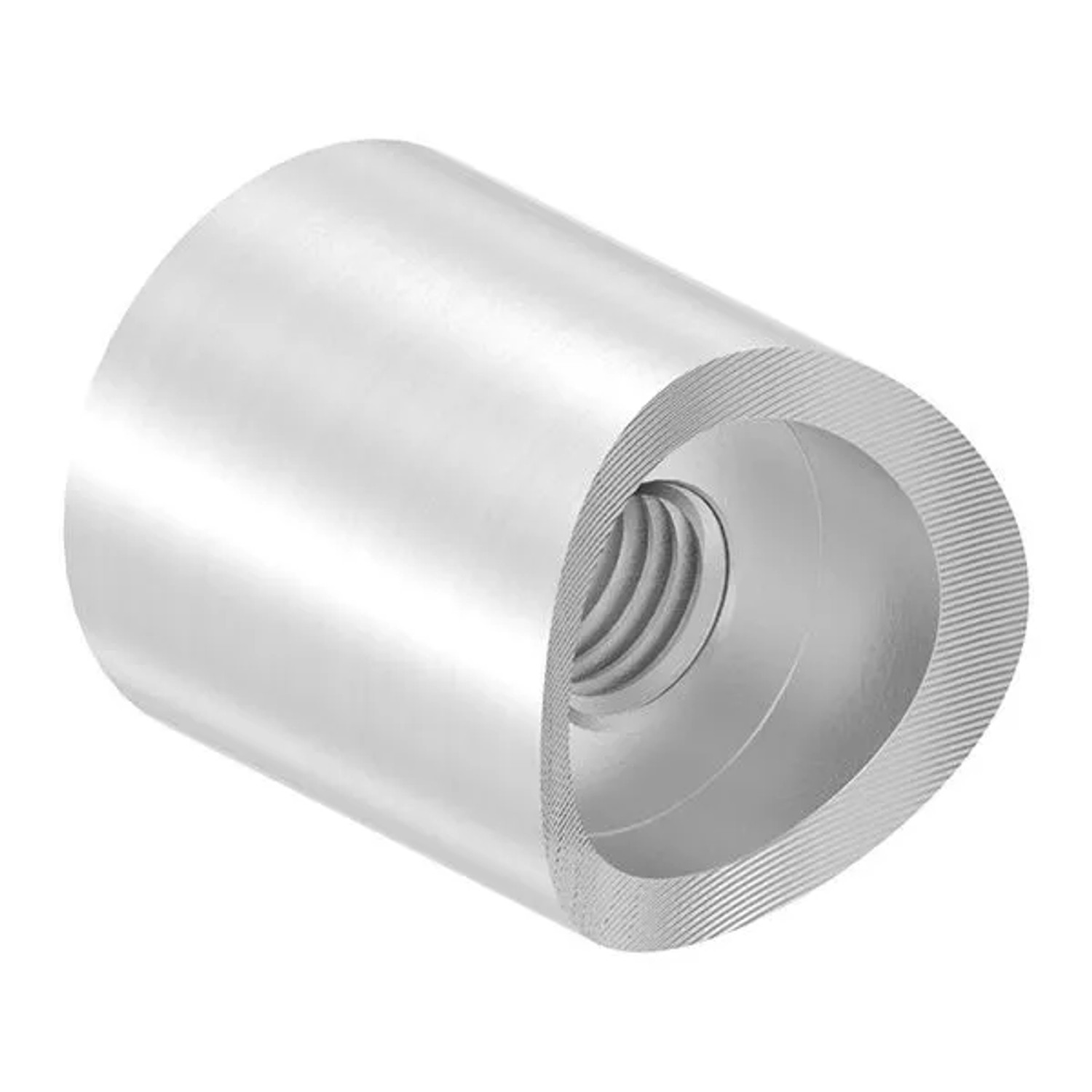 FeNau Wandhalter Edelstahl V2A Für Rohr Ø 42,4 mm L 25 mm Mit M10 Innengewinde