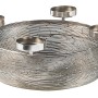 Silberner Kobolo Dekokranz Adventskranz aus Metall mit Schale für 4 Kerzen.