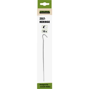 Calima Zeltheringe, 24 cm, verzinkt, 10er Set. Zubehör für Autoanhänger.