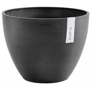Ecopots Pflanztopf Antwerp, dunkelgrau, 50 cm. Moderner Blumentopf für Innen- und Außenbereich.