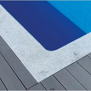 Summer Fun Granitumrandung Crystal Grey für Römertreppe, 2,5 m, Detailansicht.