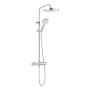 Schöner Wohnen Duschsystem Glaia mit Thermostat, chrom, mit Kopf- und Handbrause.