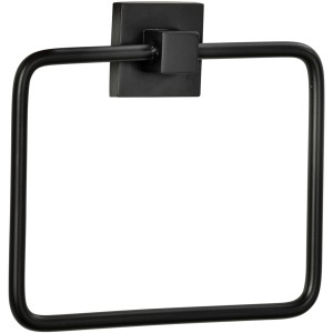 Fackelmann Handtuchring New York, schwarz-matter Handtuchhalter im Industrial Design.
