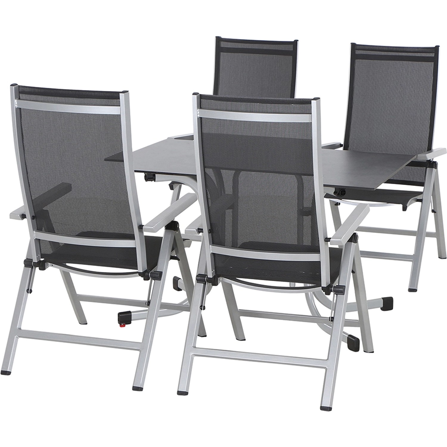 Siena Garden Dining-Set Argos 5-teilig 4 x Klappsessel 1 x Klapptisch günstig online kaufen