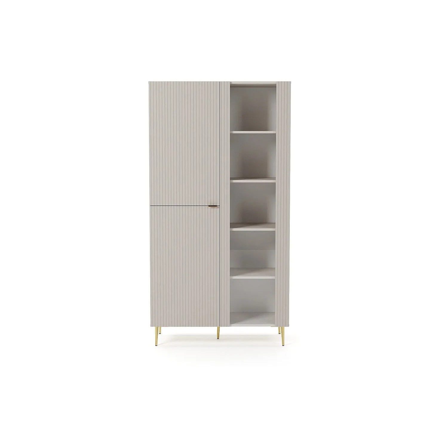 Vente-unique Vitrinenschrank Yesinia Beige 100 cm