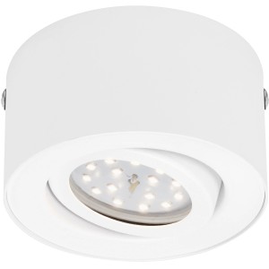 Weiße, runde Briloner LED Deckenleuchte Tube, 5 x 9 cm. Moderne Wandlampe für Innenräume.