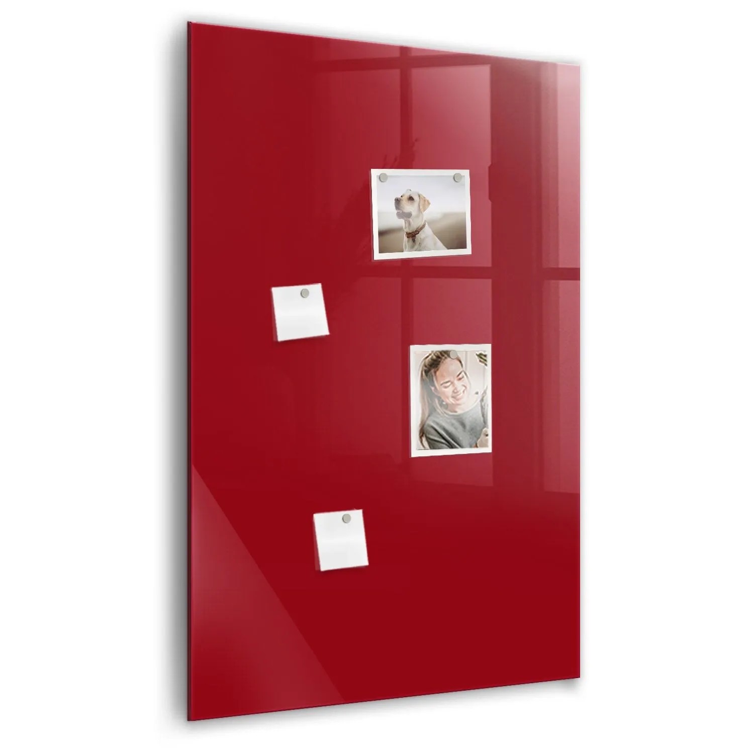 Tulup Glasmagnettafel Rote Farbe 60x90 cm Glastafel Magnetisch Beschreibbar günstig online kaufen