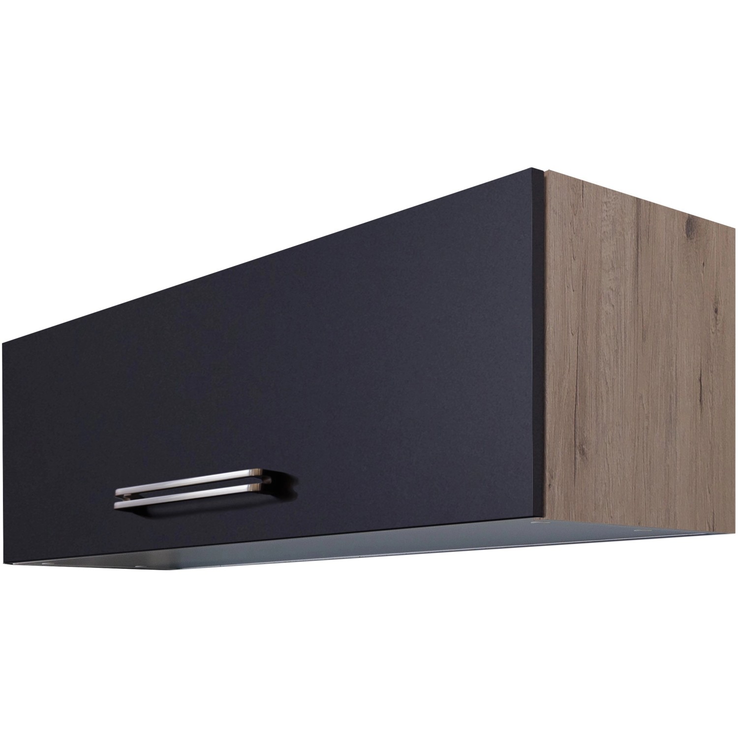 Flex-Well Exclusiv Kurz-Hängeschrank Lara 100 x 32 cm Anthrazit-San Remo Eiche