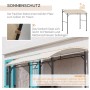 Outsunny GrillPavillon Metall Polyester Beige Schwarz 215B x 150T x 182/220H cm_4
