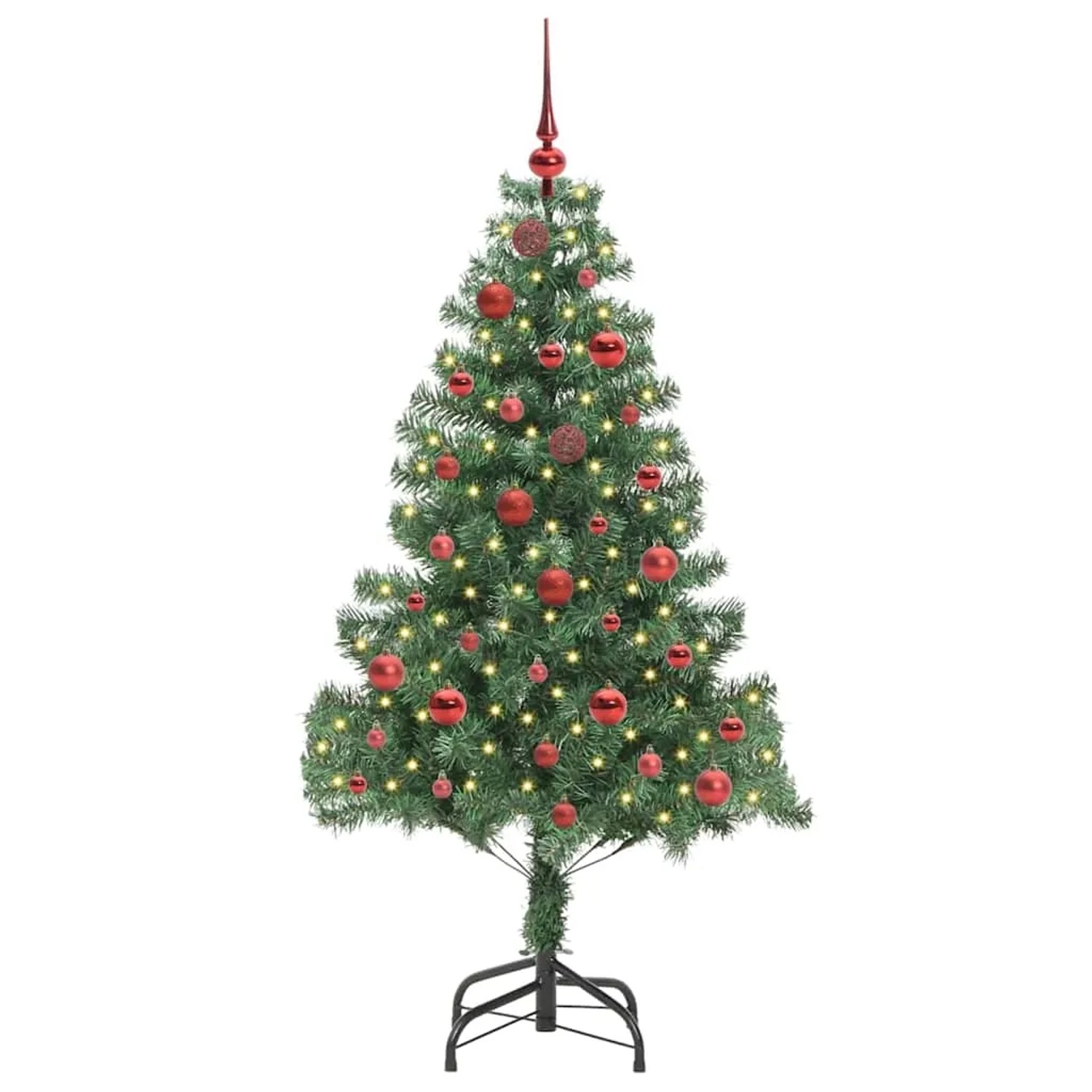 vidaXL Weihnachtsbaum mit 150 LEDs mit Ständer Grün 150 cm PVC 3396367