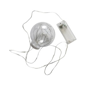 Lex Kugel Lichterkette mit 20 warmweißen Micro LEDs, batteriebetrieben, für Innen-Deko.