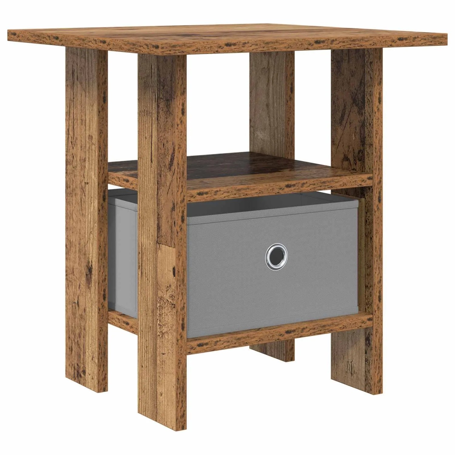 vidaXL Nachttisch mit Schubladen Altholz 41 x 40 x 45 cm Holzwerkstoff 8000432