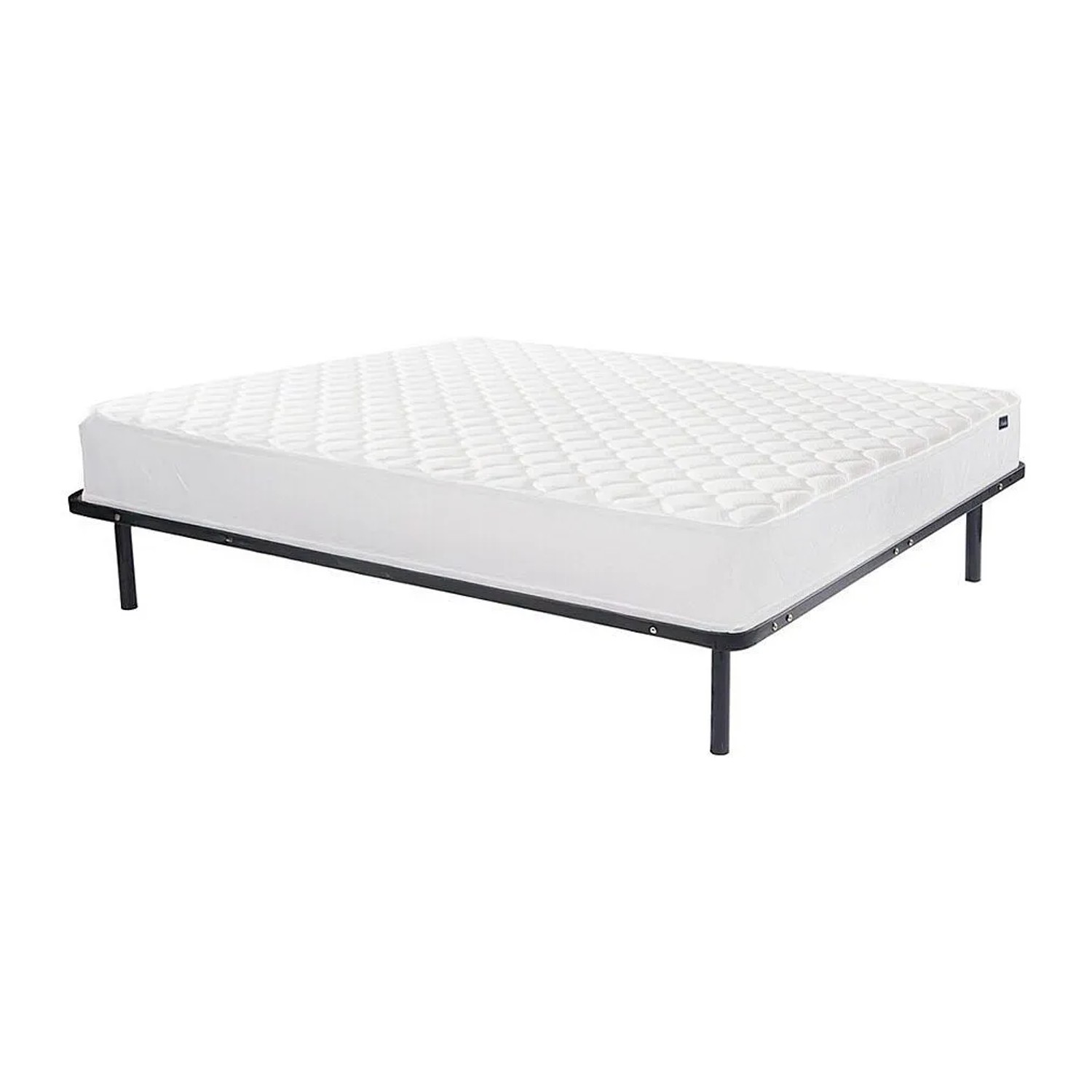 Vente-unique Matratze Und Lattenrost Pelops Schwarz 190 cm  188 cm  3.8 cm