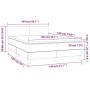 Dunkelgraues vidaXL Boxspringbett 140x190 cm mit Samtbezug und Matratze.