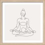 Pro Art Bild Framed Art Relax II, 30x30 cm, mit stilisierter Yoga-Figur im Scandic-Style.