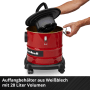 Einhell Aschesauger TC-AV 2032 DW: Roter Aschesauger mit Filter und 20L Behälter.