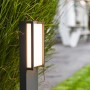 Moderne Lutec LED-Wegeleuchte Qubo, 16W, anthrazit, für Garten und Einfahrt.