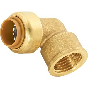 Steck-Winkel aus Messing, 15 mm x 18,6 mm (Rp 1/2), für Heizung und Wasserinstallation.