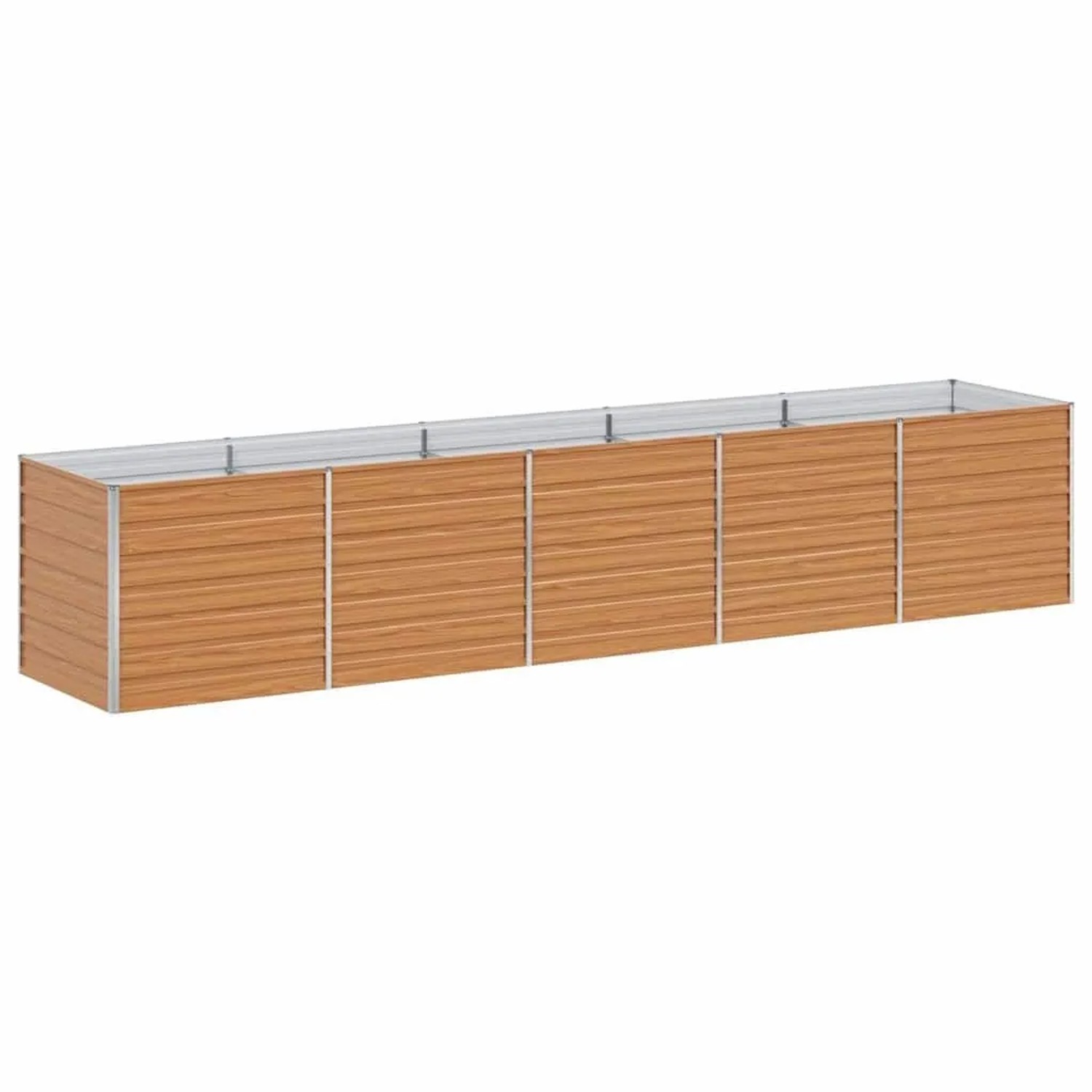 vidaXL Hochbeet Hellbraun 400 x 80 x 77 cm Verzinkter Stahl 42017340