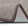 Detailaufnahme: Karat Teppich London, hellbrauner Schlingenflor mit brauner Umrandung.