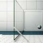 Duschparadies Walk-In Dusche mit Klarglas und Chromrahmen, 86x195cm.