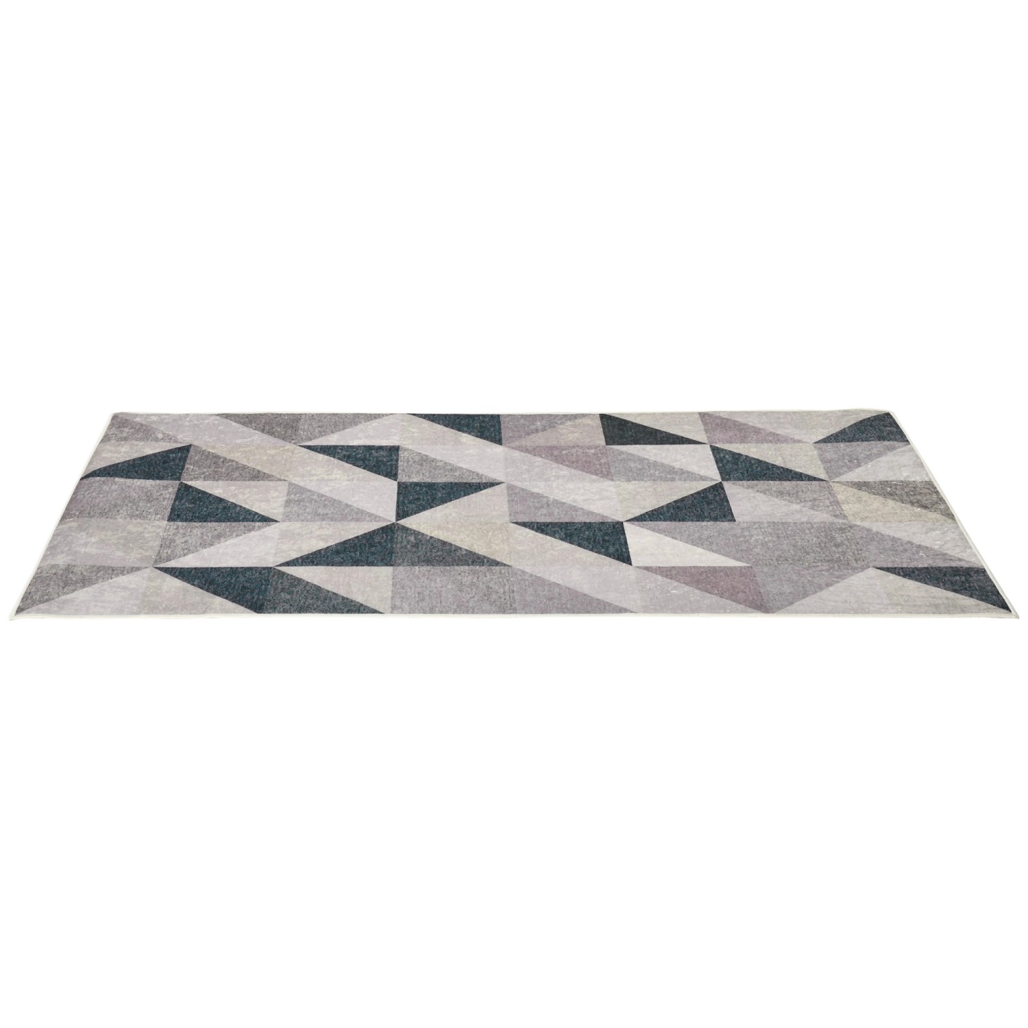 HOMCOM Teppich mit Geometrischen Formen Grau Schwarz Weiß 120 x 170 cm günstig online kaufen