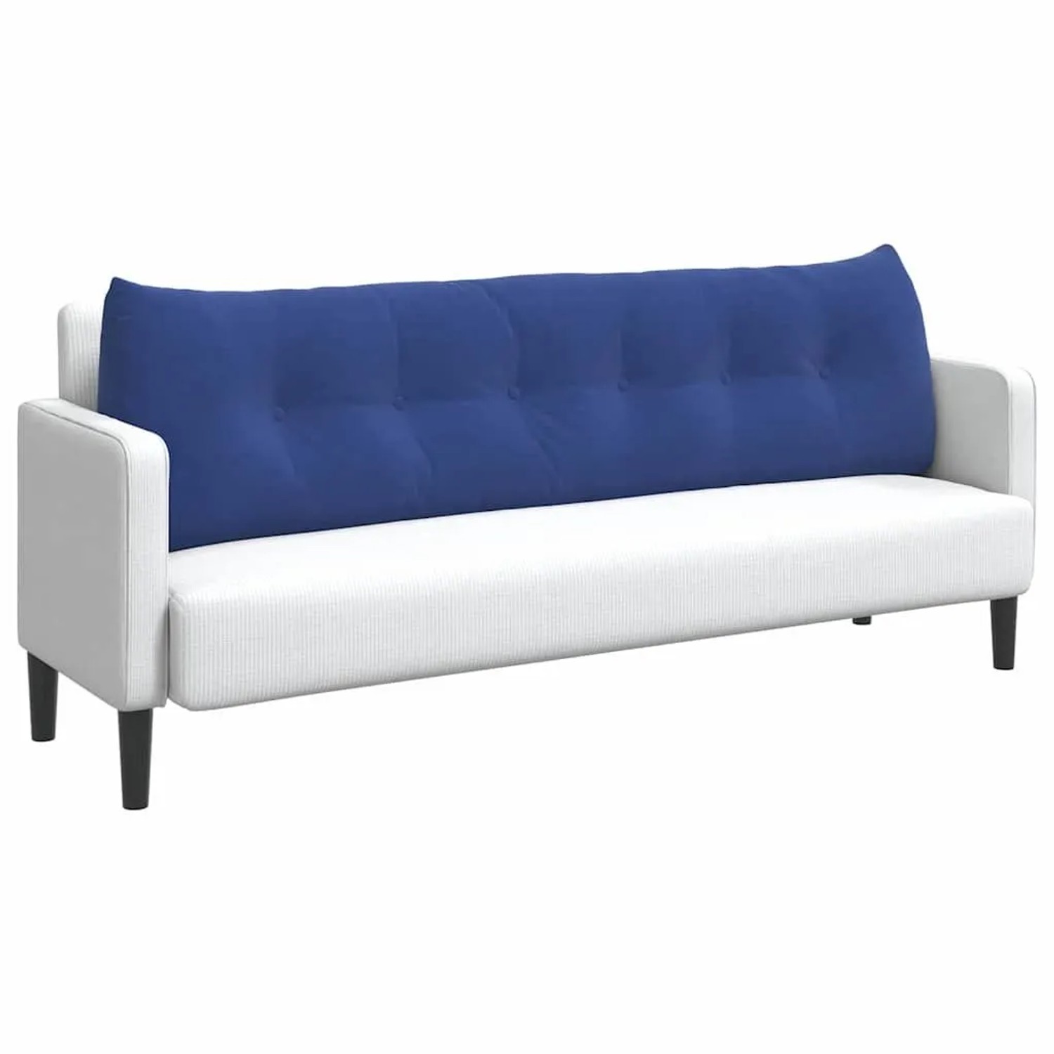 VidaXL Rückenkissen, polizeiblau, 180cm, Samt-Kissen für Sofa oder Bett.