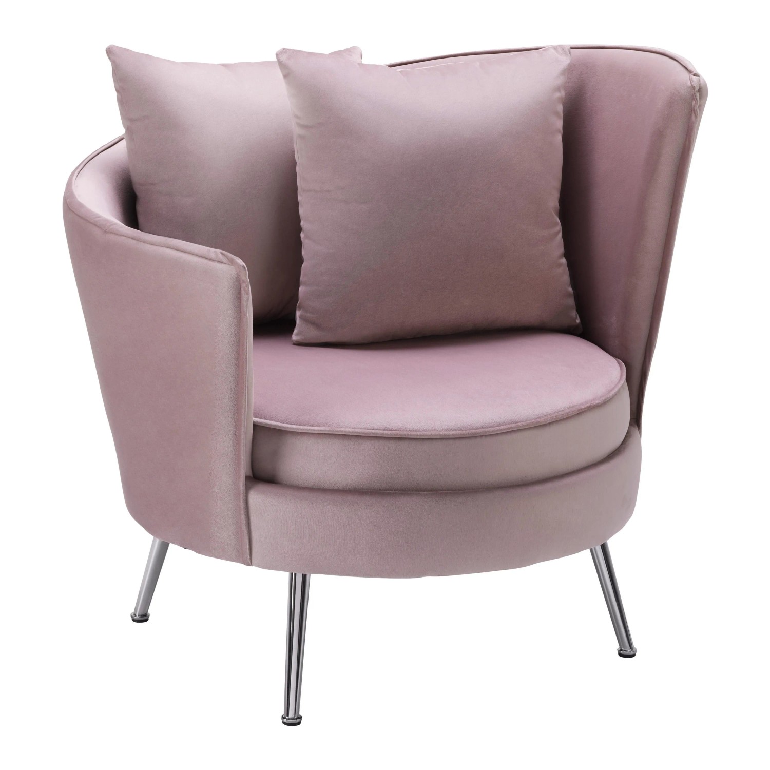 Bessagi Home Sessel Cherie Rosa Samt