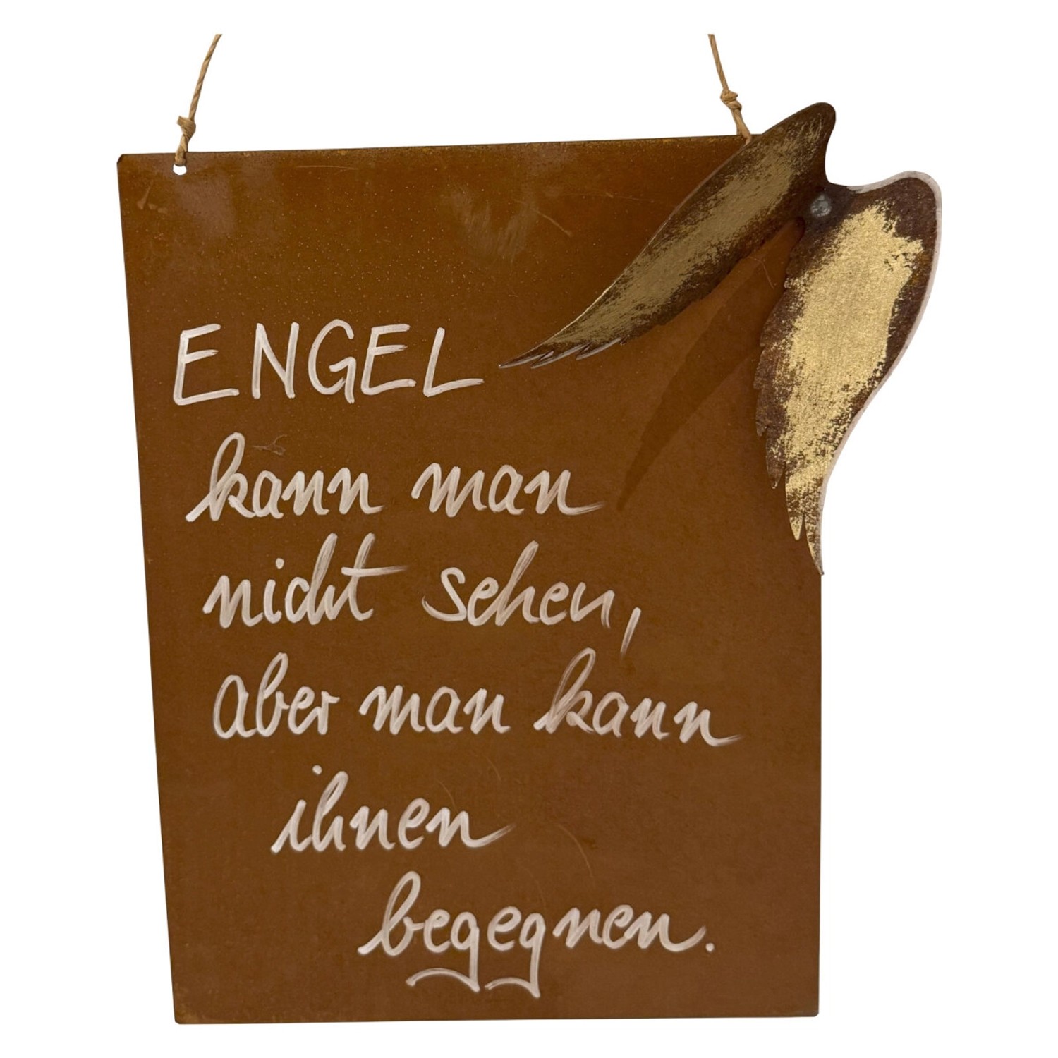 ZGM Rost Deko Spruchtafel mit Engelsflügeln günstig online kaufen