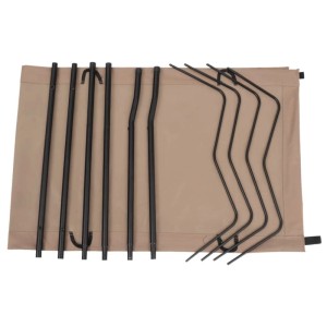 vidaXL Campingbett 180x60x19 cm Oxford-Gewebe und Stahl Taupe 312482