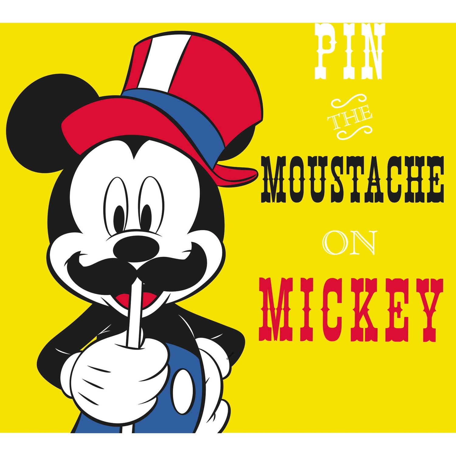 Komar Wandbild Mickey Mouse Moustache 40 x 50 cm