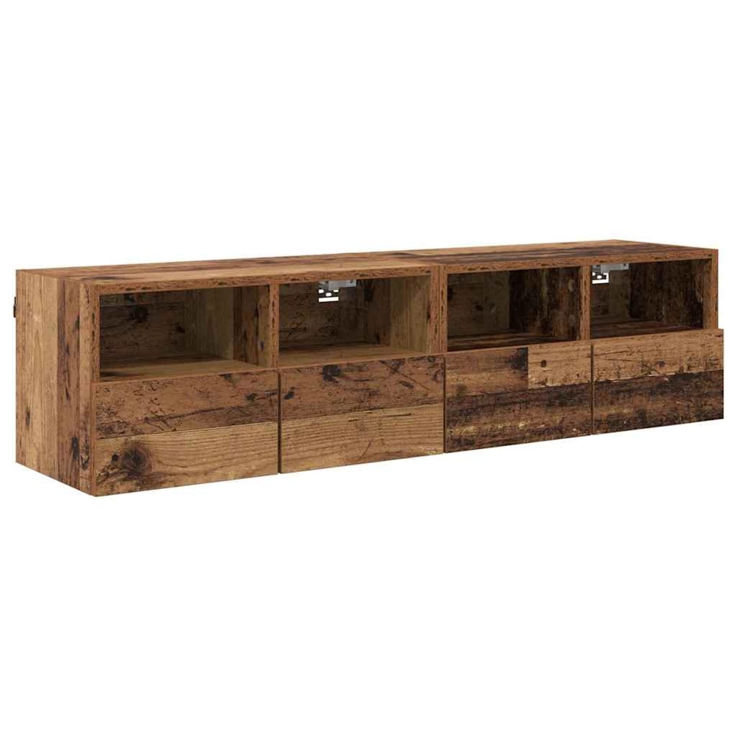 vidaXL Wand-TV-Schränke 2 Stk Altholz 60 x 30 x 30 cm Holzwerkstoff 882923