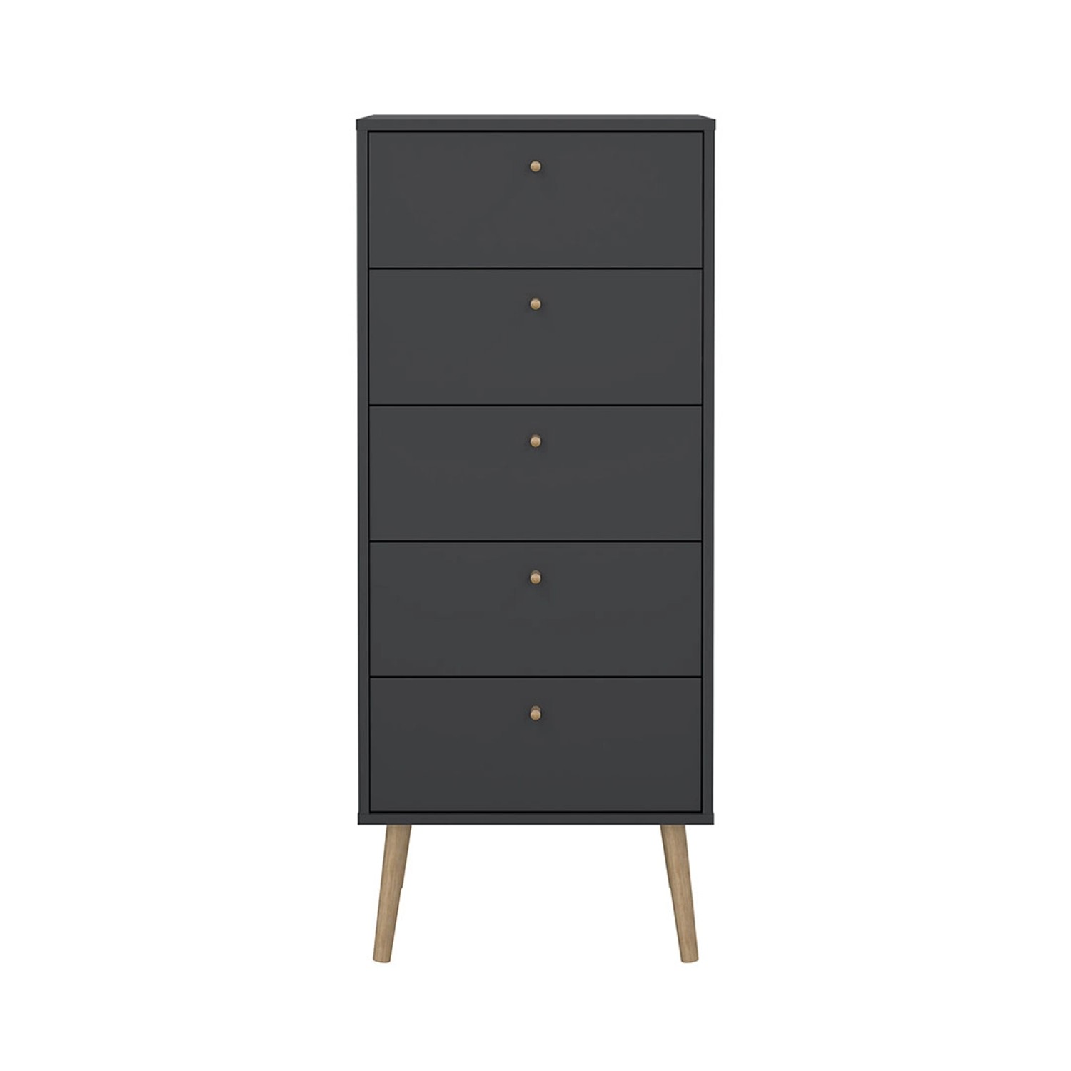 ebuy24 Bodo Kommode 5 Schubladen Matte Grau günstig online kaufen
