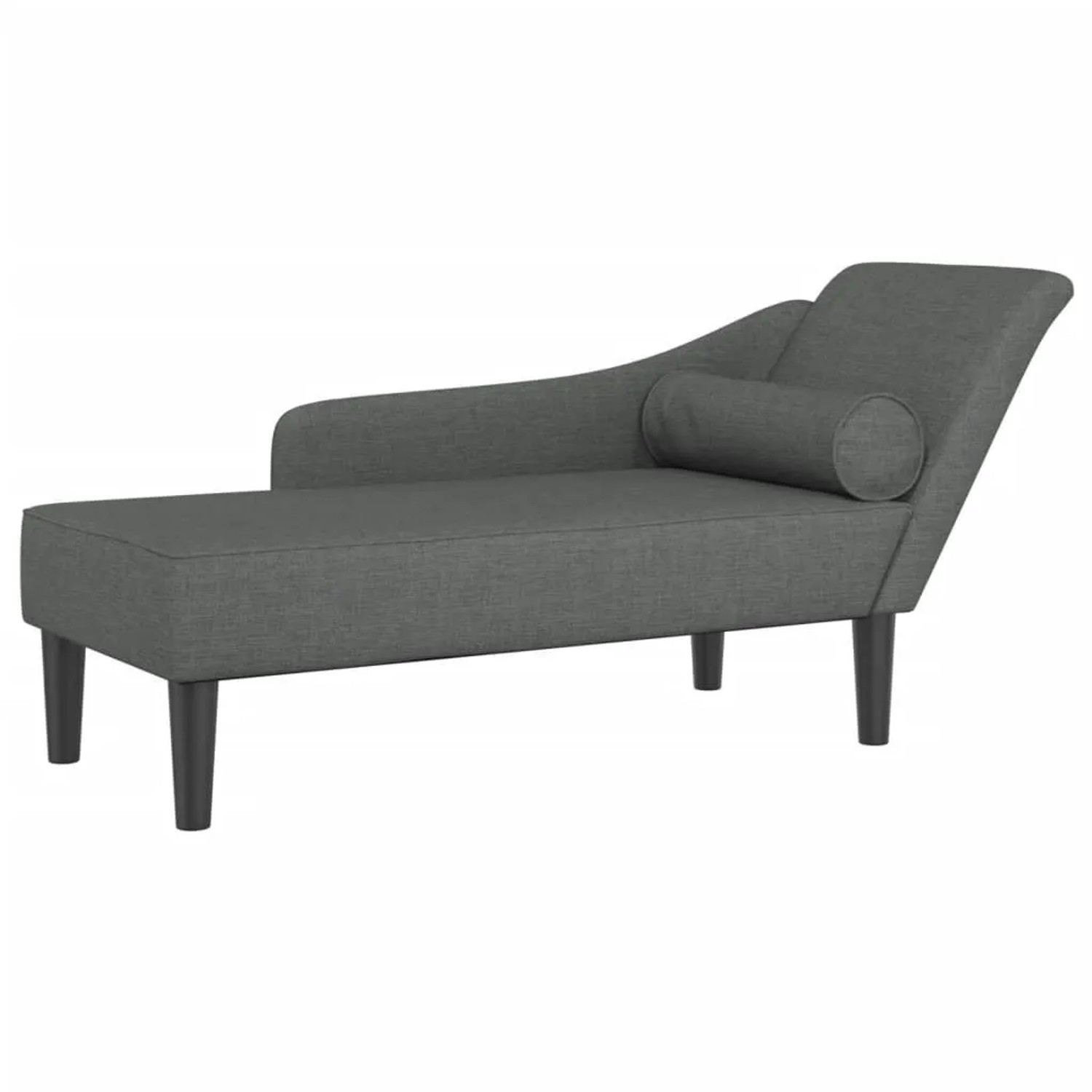 vidaXL Chaiselongue mit Kissen Dunkelgrau Stoff 4007597