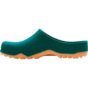 Gartenclog in Grün-Braun, Größe 45/46, ideal für Gartenarbeit und Freizeit.