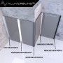 Schwarzes Aluverbund24 Sockelprofil (100cm) für Wandpaneele und Dekorplatten.