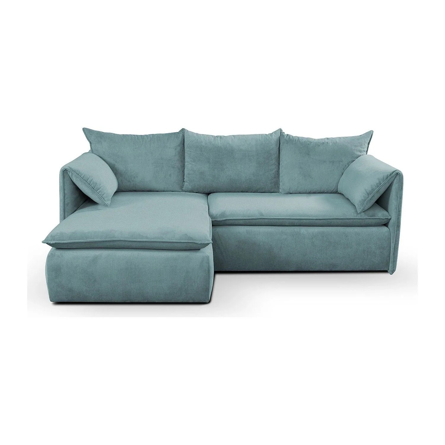 Vente-unique Schlafsofa Teodora Blaugrün 230 cm
