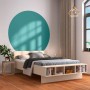 Schlafzimmer mit Wand in Lagunentürkis (CREATE! by OBI Wandfarbe Lieblingsfarbe Benno).