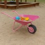 Relaxdays Kinderschubkarre Eisen Rosa Schwarz Gummirad 43 cm x 74 cm x 36 cm 2,2 kg_2