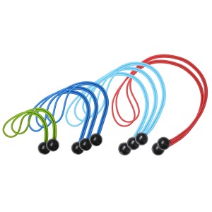 Master Lock Spanngummi Set, 10 bunte Spanngurte mit Kunststoffkugel für sicheres Befestigen.